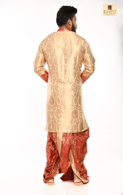 Bibaha Ovijan- Dheu Designer Dhoti(Optional)Kurta Set