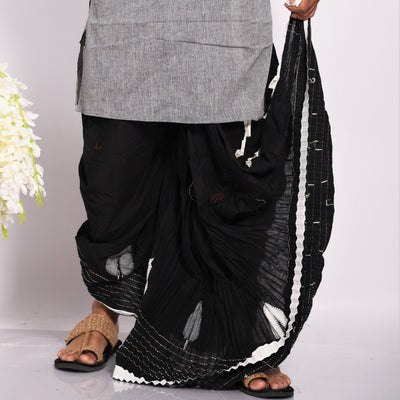 Designer Kantha & Applique Dhoti- Ready to wear