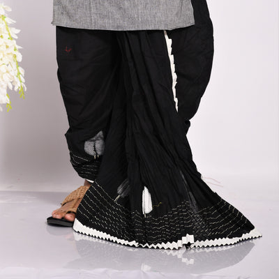 Designer Kantha & Applique Dhoti- Ready to wear