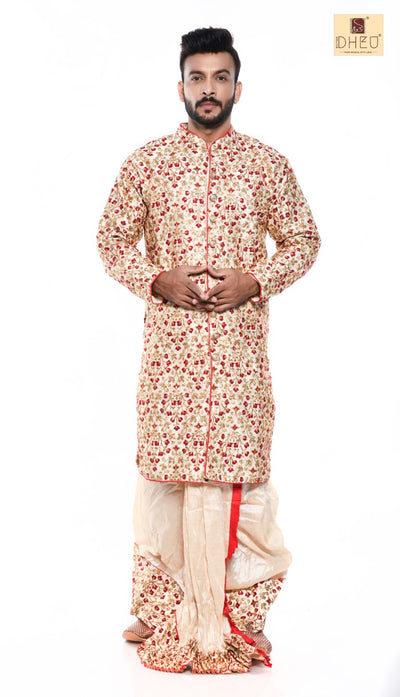 Wedding Story- Dheu Designer Dhoti(Optional)Kurta Set