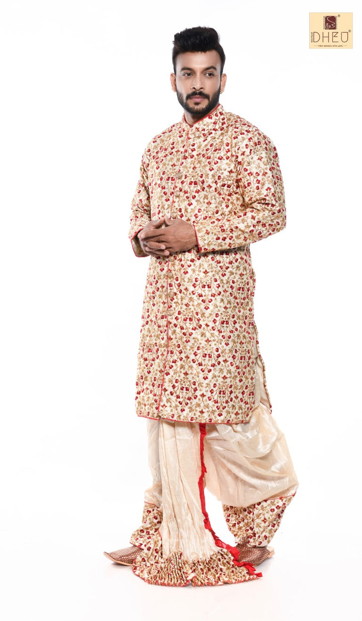 Wedding Story- Dheu Designer Dhoti(Optional)Kurta Set