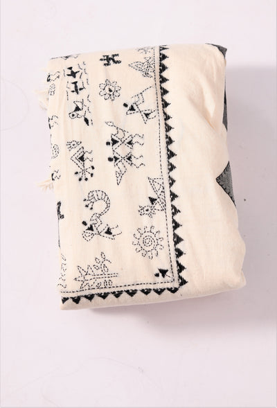 Meghabaran Kesh -Hand crafted kantha saree