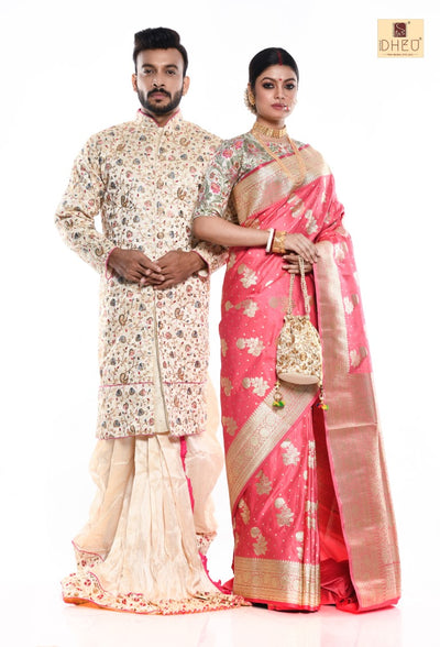 Wedding Saga- Saree-Kurta-Dhoti(Optional)Couple Set