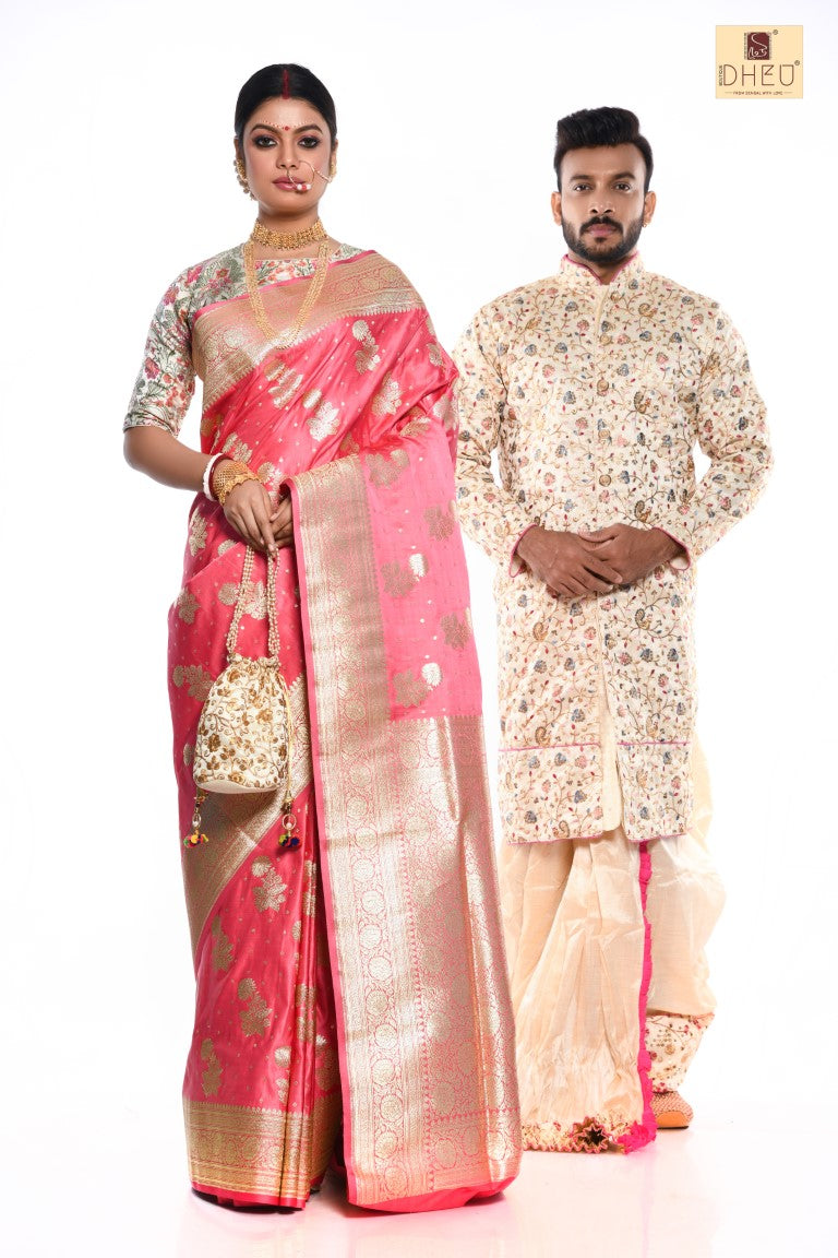 Wedding Saga- Saree-Kurta-Dhoti(Optional)Couple Set